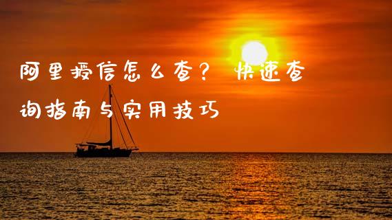 阿里授信怎么查？ 快速查询指南与实用技巧_https://m.lcjysmgs.com_股票交易_第1张