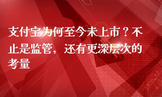 支付宝为何至今未上市？不止是监管，还有更深层次的考量_https://m.lcjysmgs.com_股票交易_第1张
