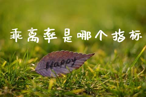 乖离率是哪个指标_https://m.lcjysmgs.com_股权投资_第1张