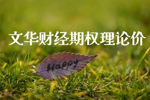 文华财经期权理论价_https://m.lcjysmgs.com_金融服务_第1张
