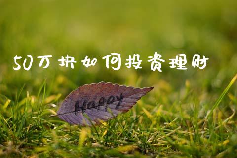 50万块如何投资理财_https://m.lcjysmgs.com_股权投资_第1张