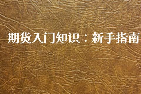 期货入门知识:新手指南_基金管理_第1张_股权投资_基金管理_股票交易_金融服务 期货入门知识:新手指南_https://m.lcjysmgs.com_基金管理_第1张