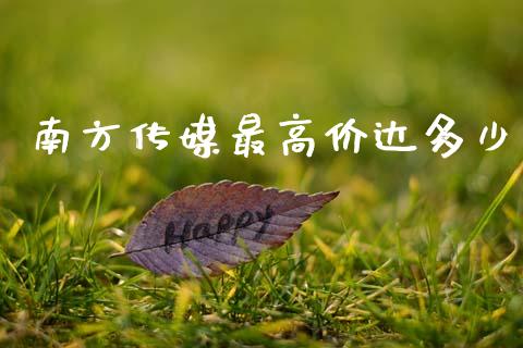 南方传媒最高价达多少_https://m.lcjysmgs.com_股权投资_第1张