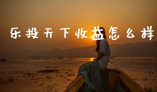 乐投天下收益怎么样_https://m.lcjysmgs.com_股票交易_第1张
