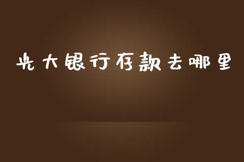 光大银行存款去哪里_https://m.lcjysmgs.com_股票交易_第1张