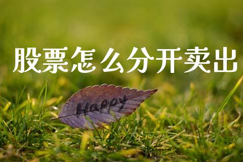股票怎么分开卖出_https://m.lcjysmgs.com_股票交易_第1张
