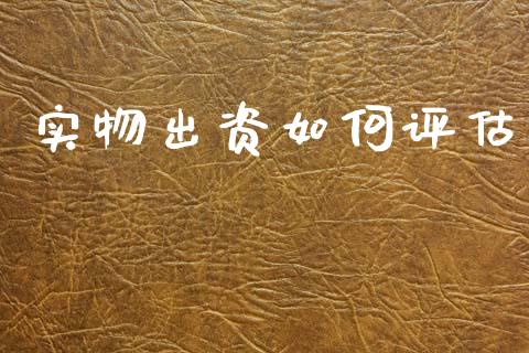 实物出资如何评估_https://m.lcjysmgs.com_基金管理_第1张