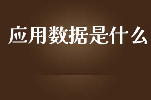 应用数据是什么_https://m.lcjysmgs.com_基金管理_第1张