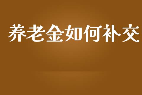 养老金如何补交_https://m.lcjysmgs.com_金融服务_第1张