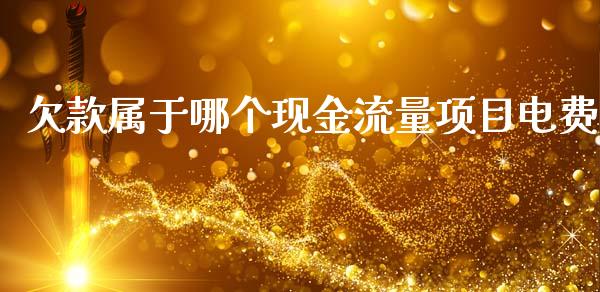 欠款属于哪个现金流量项目电费_https://m.lcjysmgs.com_股票交易_第1张