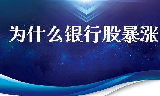 为什么银行股暴涨_https://m.lcjysmgs.com_基金管理_第1张