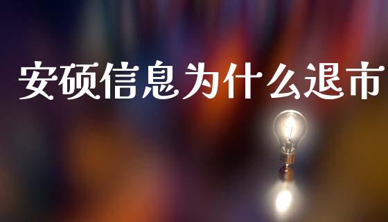 安硕信息为什么退市_https://m.lcjysmgs.com_股权投资_第1张