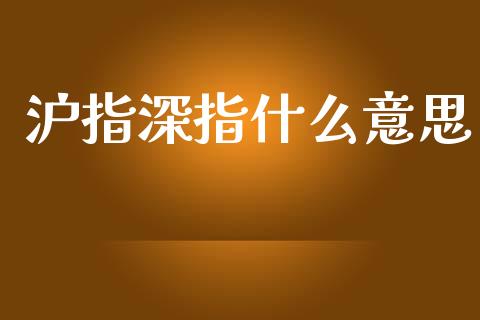 沪指深指什么意思_https://m.lcjysmgs.com_股权投资_第1张