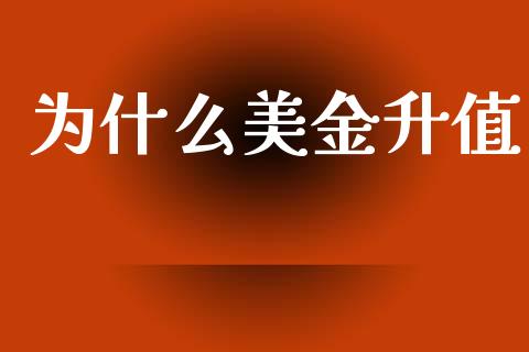 为什么美金升值_https://m.lcjysmgs.com_股票交易_第1张