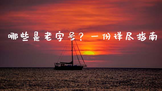 哪些是老字号？一份详尽指南_https://m.lcjysmgs.com_股票交易_第1张