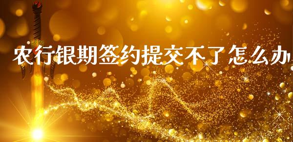 农行银期签约提交不了怎么办_https://m.lcjysmgs.com_金融服务_第1张
