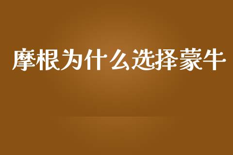 摩根为什么选择蒙牛_https://m.lcjysmgs.com_金融服务_第1张