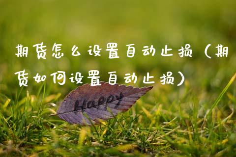 期货怎么设置自动止损(期货如何设置自动止损)_金融服务_第1张_股权投资_基金管理_股票交易_金融服务 期货怎么设置自动止损(期货如何设置自动止损)_https://m.lcjysmgs.com_金融服务_第1张