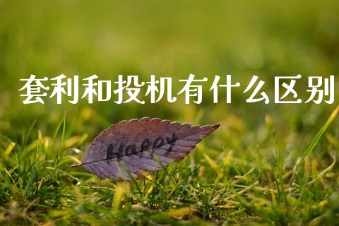 套利和投机有什么区别_https://m.lcjysmgs.com_金融服务_第1张