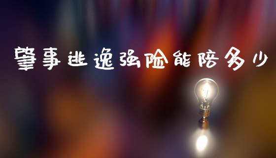 肇事逃逸强险能陪多少_https://m.lcjysmgs.com_股权投资_第1张