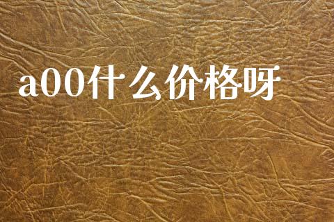 a00什么价格呀_https://m.lcjysmgs.com_股票交易_第1张