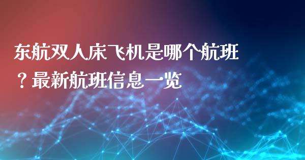 东航双人床飞机是哪个航班？最新航班信息一览_https://m.lcjysmgs.com_基金管理_第1张