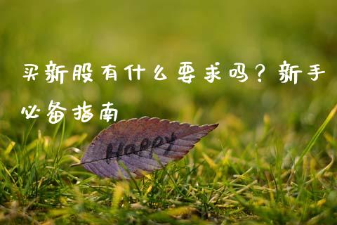 买新股有什么要求吗?新手必备指南_金融服务_第1张_股权投资_基金管理_股票交易_金融服务 买新股有什么要求吗?新手必备指南_https://m.lcjysmgs.com_金融服务_第1张