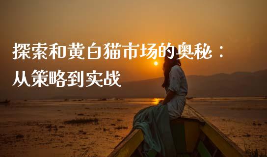 探索和黄白猫市场的奥秘:从策略到实战_股权投资_第1张_股权投资_基金管理_股票交易_金融服务 探索和黄白猫市场的奥秘:从策略到实战_https://m.lcjysmgs.com_股权投资_第1张