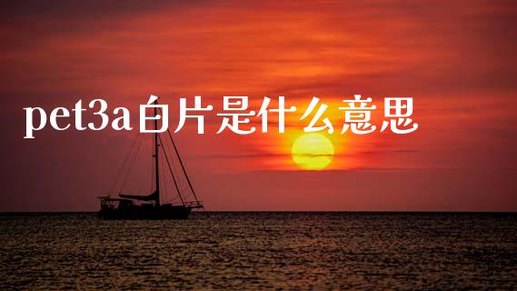 pet3a白片是什么意思_https://m.lcjysmgs.com_金融服务_第1张